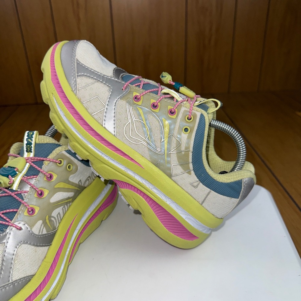 Hoka One One x Outdoor Voices Bondi B Lemon Pink Running Shoes 1107790 LSSP